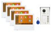4 lakásos színes WIFI-s IP, 2 vezetékes videó kaputelefon szett 7 col FUTURA. FDK-482/ID/4