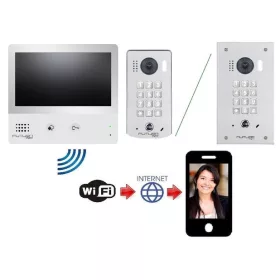   Színes WIFI-s videó kaputelefon szett 7 col, mechanikus kódzárral. FUTURA VDK-47171/MK