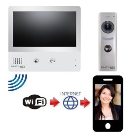   Színes WIFI-s videó kaputelefon szett 7 col FUTURA.  KESKENY kültéri. VDK-471/616C