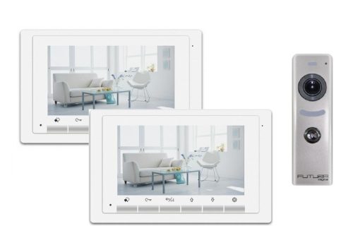 2 beltéris érintőgombos videó kaputelefon szett 7 col beltéri, KESKENY kültéri. FUTURA VDK1726/616C