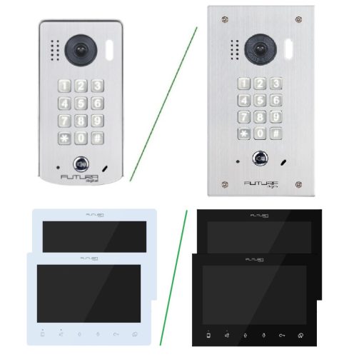 2 beltéris videó kaputelefon szett 7 col FUTURA VFK-772(W/B)/MK