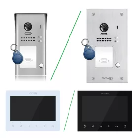   Érintőgombos videó kaputelefon szett 7 col FUTURA VFK-761(W/B)/607/ID/S1