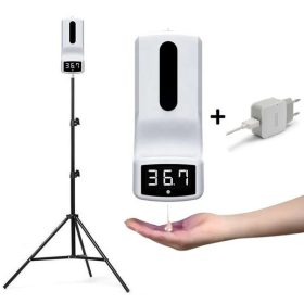 2 az 1-ben automata testhőmérséklet mérő (infra hőmérő), és fertőtlenítő adagoló. K9 Full   2 az 1-ben automata testhőmérséklet mérő (infra hőmérő), és fertőtlenítő adagoló. K9 Full