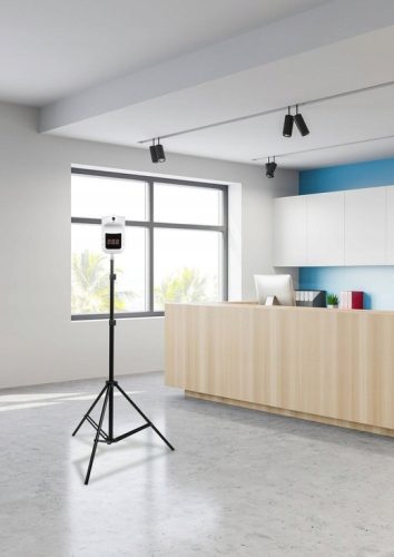 Automata testhőmérséklet mérő (infra hőmérő, lázmérő), homlokon, kézfejen való méréssel. K3 Full