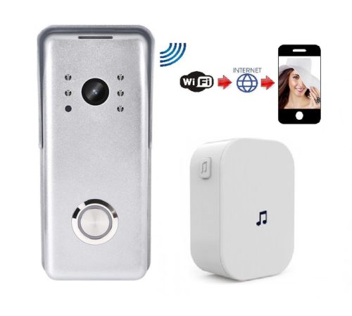 Színes, multifunkciós, WiFi + LAN, IP, okos videó kaputelefon + csengő. FlexiDoor. FIP-226