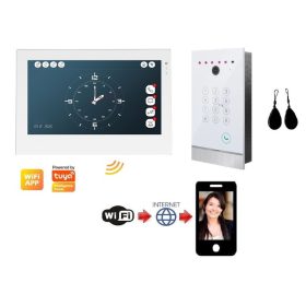   WiFi-s AHD 7 col IPS érintőképernyős IP kaputelefon. SÜLLYESZTETT kültéri. FlexiDoor. FS-703P220-N