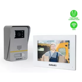   WiFi-s 7 colos 2 VEZETÉKES érintőképernyős kaputelefon SZETT. EVOLVEO. DPAP1-W