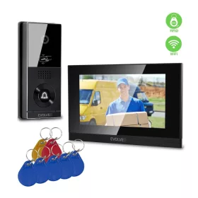   WiFi-s AHD 7 colos érintőképernyős kaputelefon SZETT. Kártyaolvasó. Evolveo. DPAHD7-PLUS
