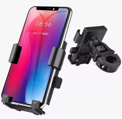 Kerékpáros/motorkerékpáros mobiltelefon tartó, kormányra rögzíthető. TB2418