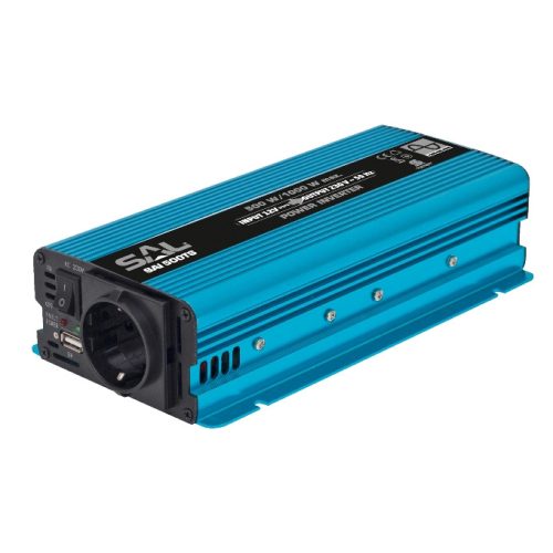 Inverter, tiszta szinuszos, 12 V/230 V, 500 W/1 000 W. SAI 500TS