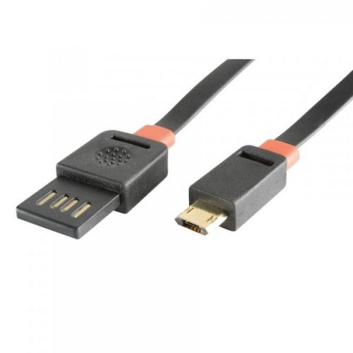 USBF A-B micro lapos töltőkábel 1 m. USBF-1