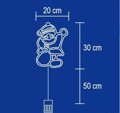 LED-es ablakdísz, Mikulás. KID 702