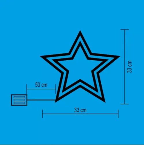 LEDes csillag ablakdísz. KID 503 B/M