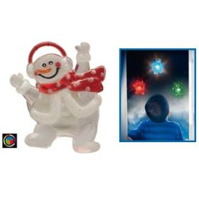 LED-es ablakdísz, hóember KID 322