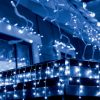 LED izzós IDŐZÍTŐS jégcsap fényfüggöny 300 LEDes, 8 programos, 10 m. KKF 308/BL