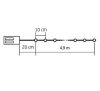 MICRO LED-es fényfüzérköteg 4,9 m, ELEMES. ML 50/WW