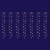 Micro LED-es 8 programos fényfüggöny, meleg fehér, 300-as, CLUSTER (fürtös, süni). MLF 300/WW