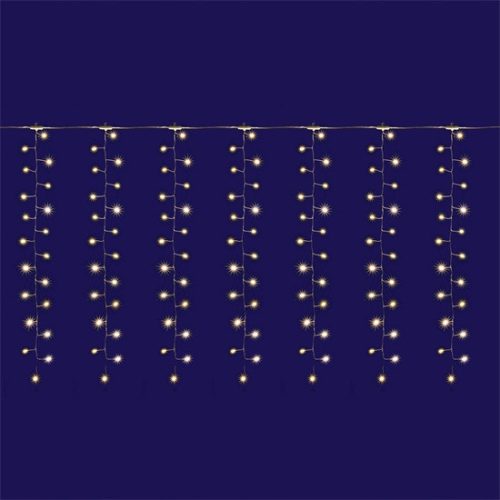 Micro LED-es 8 programos fényfüggöny, meleg fehér, 300-as, CLUSTER (fürtös, süni). MLF 300/WW