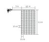 LED-es fényfüggöny 1,2 x 1,4 m. KIN 168C/WH