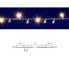 LED-es SOROLHATÓ (toldható) fényfüzér, 10 m, IP44. DLI 200/WW