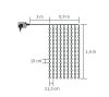 LED-es fényfüggöny 0,9 x 1,4 m. KIN 126C/WW