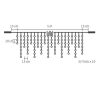 LED-es SOROLHATÓ (toldható) JÉGCSAP fényfüggöny, 5 m, IP44. DLFJ 200/WW
