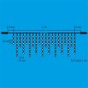 LED-es SOROLHATÓ (toldható) SZIPORKÁZÓ JÉGCSAP fényfüggöny, 5 m, IP44. DLFJ 200F/WW