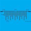 LED-es SOROLHATÓ (toldható) SZIPORKÁZÓ JÉGCSAP fényfüggöny, 10 m, IP44. DLFJ 400F/WW
