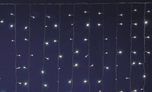 LED-es SOROLHATÓ (toldható) fényfüggöny, 2 x 2 m, IP44. DLF 400/WW