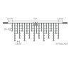 LED-es SOROLHATÓ (toldható) JÉGCSAP fényfüggöny, 5 m, IP44. DLFJ 200/WH