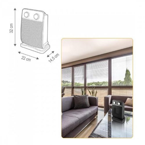 Kerámiabetétes hősugárzó ventilátorral 1800 W. FK 29. HOME