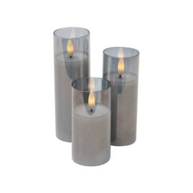 LED-es gyertyaszett üvegben. CDS 3 LED-es gyertyaszett üvegben. CDS 3