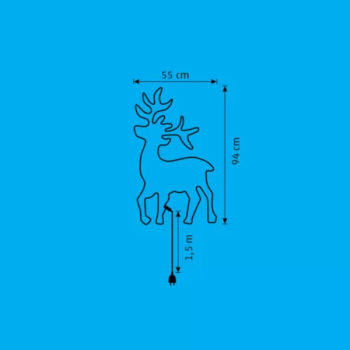 LED-es neon light figura, szarvas. NEON 4