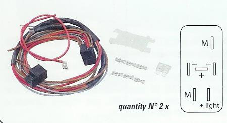 SPAL kábelköteg 2/6-os, egymásmellé szerelt 2 db kapcsolóhoz. 33020018