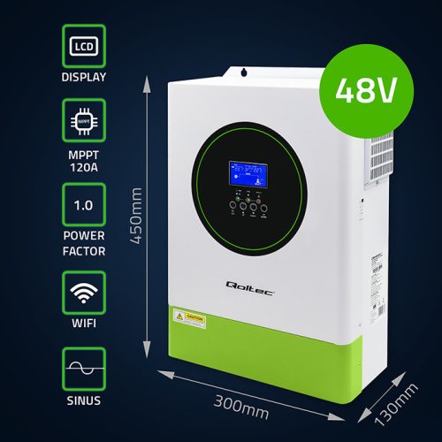 6,2 kW Off grid MODULÁRIS hybrid szolár inverter. MPPT, BMS. 48 V. 120 A, Tiszta szinusz. 53861