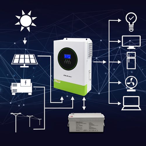 6,2 kW Off grid MODULÁRIS hybrid szolár inverter. MPPT, BMS. 48 V. 120 A, Tiszta szinusz. 53861