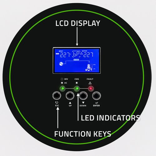 6,2 kW Off grid MODULÁRIS hybrid szolár inverter. MPPT, BMS. 48 V. 120 A, Tiszta szinusz. 53861