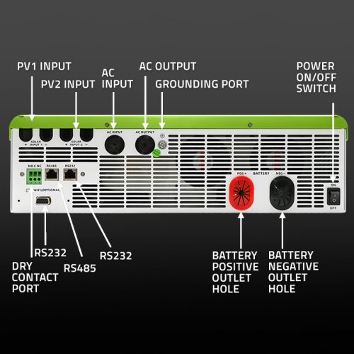 11 kW Off grid hybrid szolár inverter. MPPT, BMS. 48 V. 160 A, Tiszta szinusz. 53862