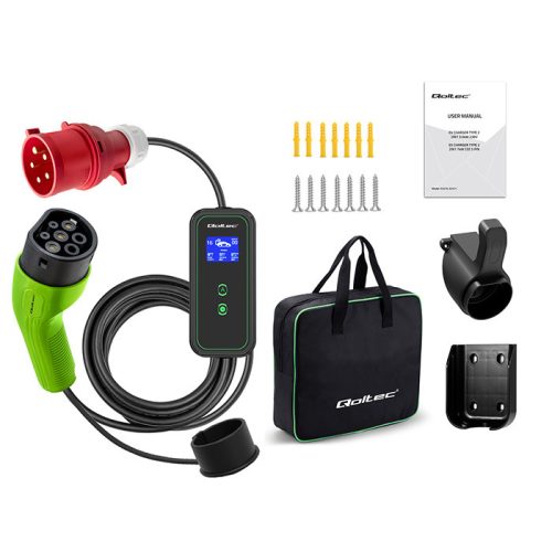 Állítható áramú (16 - 32 A), 7 kW, időzíthető Type 2 EV (elektromos autó)  töltő, 5 m. WiFi.  52477