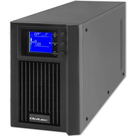 UPS szünetmentes tápegység, Online, Tiszta szinusz. 2 kVA / 1 600 W | LCD.  53981 Qoltec    UPS szünetmentes tápegység, Online, Tiszta szinusz. 2 kVA / 1 600 W | LCD.  53981 Qoltec