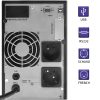  UPS szünetmentes tápegység, Online, Tiszta szinusz. 2 kVA / 1 600 W | LCD.  53981 Qoltec