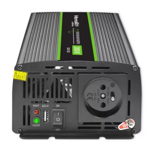 Inverter, tiszta szinuszos, 12 V/230 V, 1000 W / 2000 W. 51934