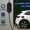 1 fázisú, állítható áramú (8 - 16 A) 3,5 kW, Type 2 EV (elektromos autó)  töltő, 5 m. 52434