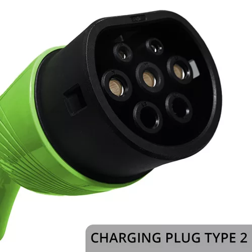 1 fázisú, állítható áramú (8 - 16 A) 3,5 kW, Type 2 EV (elektromos autó)  töltő, 5 m. 52434