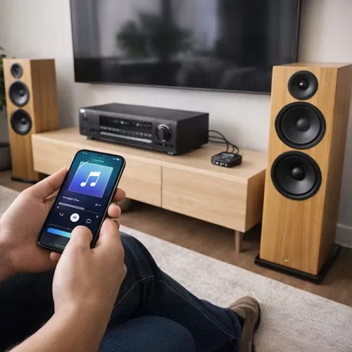 Bluetooth-os audio transmitter és okostelefon kihangosító, NFC-vel, beépített mikrofonnal. 56981