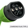 1 és 3 fázisú (230 V/400 V), állítható áramú (8- 16 A), max. 11 kW, időzíthető Type 2 EV (elektromos autó)  töltő, 5 m. WiFi. 52720