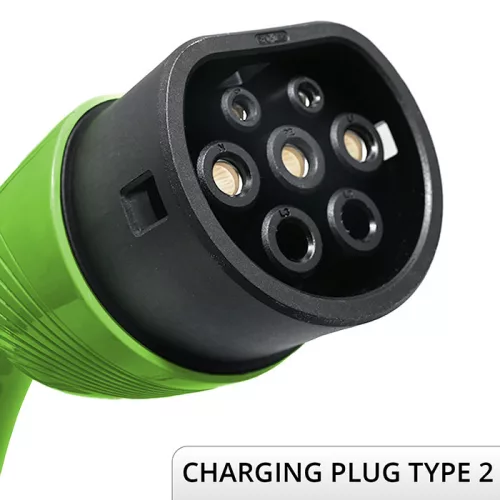 1 és 3 fázisú (230 V/400 V), állítható áramú (8- 16 A), max. 11 kW, időzíthető Type 2 EV (elektromos autó)  töltő, 5 m. WiFi. 52720