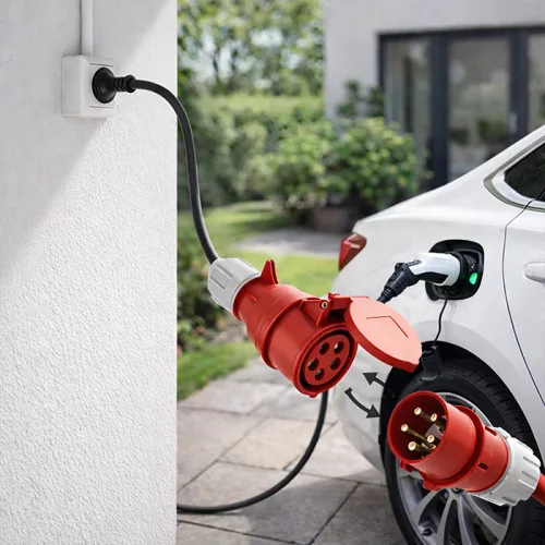 Hálózati adapter  kábel elektromos autó töltőhöz. SCHUKO 230 V - CEE 16 A 5P aljzat ,  max 16 A , 3,5 kW. 52724