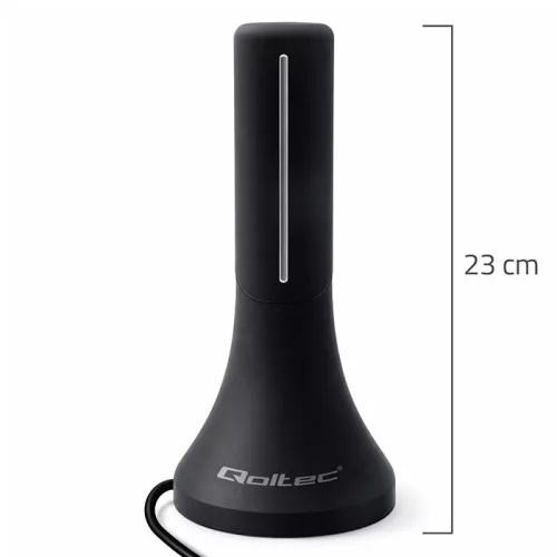 DVB-T/T2 beltéri antenna erősítővel., 4K nagy nyereségű, 32 dBi, 360º. 4m kábel. 57065