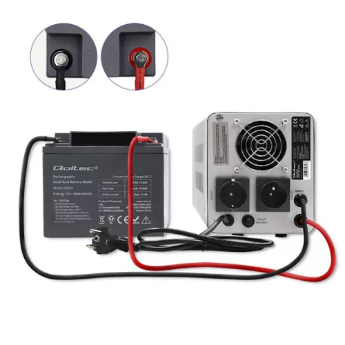 Szünetmentes tápegység (UPS) +AVR és inverter FŰTÉSHEZ is. 1000 VA,/720 W 12/230 V, Tiszta szinusz. 50451